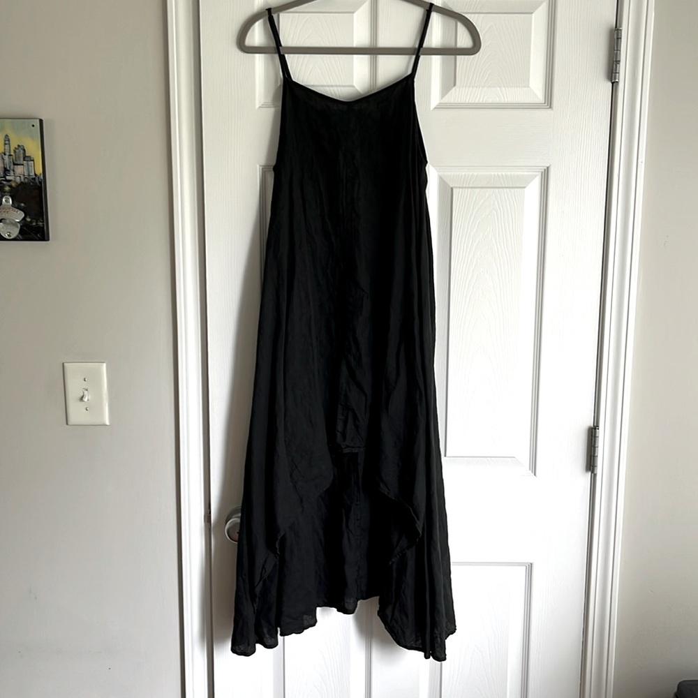 Black high-low dress